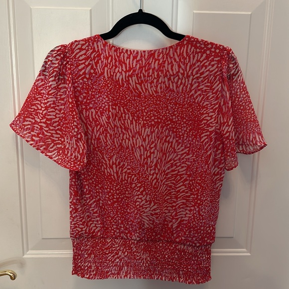 NEW LUSH Anastasia Smocked Blouse Top Shirt - Picture 7 of 10